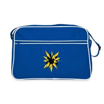 Fragmentation radioactive – Conception physique - Sac Retro - bleu/blanc - Devant
