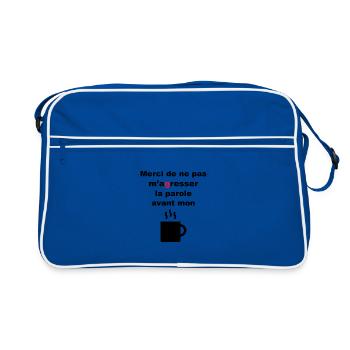 Ne pas m'agresser la parole - Sac Retro - bleu/blanc - Devant