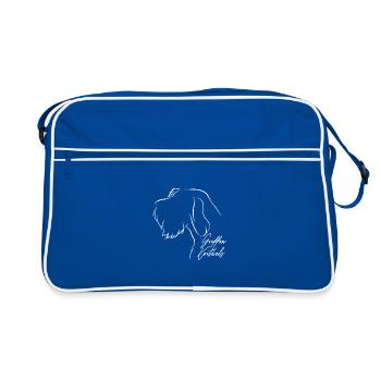GRIFFON KORTHALS chien chiens chien de chasse Wilsigns - Sac Retro - bleu/blanc - Devant
