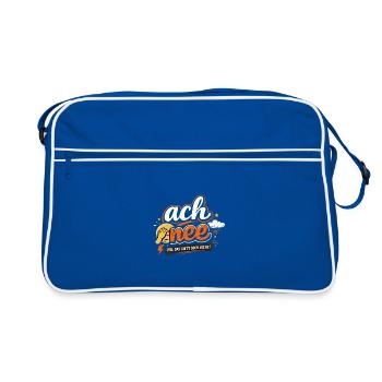 Ach nee: Na, das gibt's doch nicht! - Retro Tasche - Blau/Weiß - Vorne