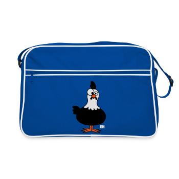 Chicken - Hen - Retro Bag - blue/white - Front