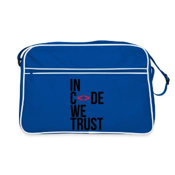 in code we trust ! - Sac Retro - bleu/blanc - Devant