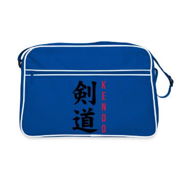 Kendo / Kendoka / Art Martial / Sword - Sac Retro - bleu/blanc - Devant