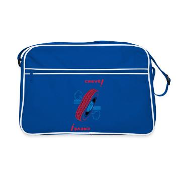 Tired! - Retro Bag - blue/white - Front