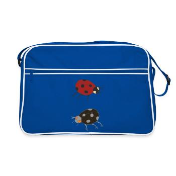 ladybug duo colored - Retro Bag - blue/white - Front