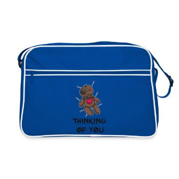 Thinking of you - Retro Bag - blue/white - Front