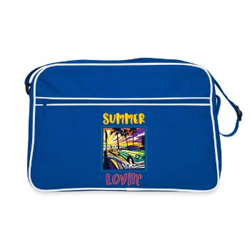 Summer Lovin' - Retro Tasche - Blau/Weiß - Vorne