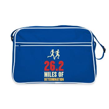 Marathon - 26,2 miles de détermination - Sac Retro - bleu/blanc - Devant