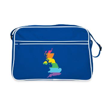 LGBTQ Grande-Bretagne - Sac Retro - bleu/blanc - Devant