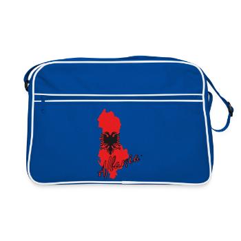 Drapeau albanais, fierté albanaise - Sac Retro - bleu/blanc - Devant