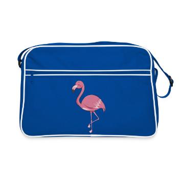 Flamingo - Retro Bag - blue/white - Front