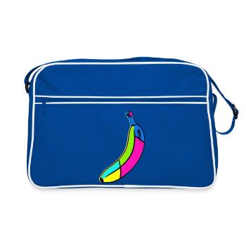 Néon Banane Pop Art Design - Sac Retro - bleu/blanc - Devant