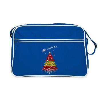 Christmas tree with Spain flag - Retro Bag - blue/white - Front