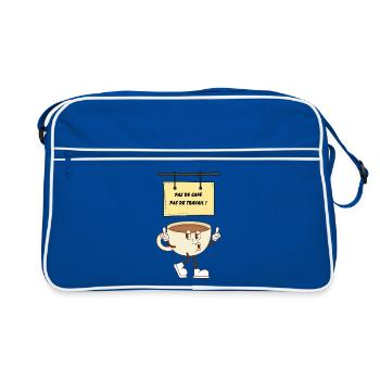 Pause café - Sac Retro - bleu/blanc - Devant