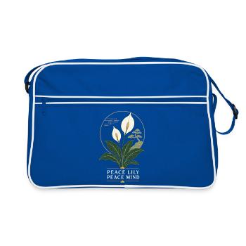 Peace Lily Esprit de paix – Friedenslilie Zen - Sac Retro - bleu/blanc - Devant
