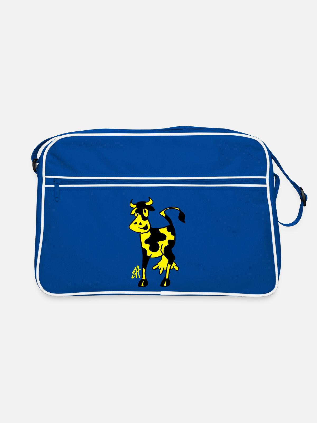 Vache - Sac Retro - bleu/blanc - Devant