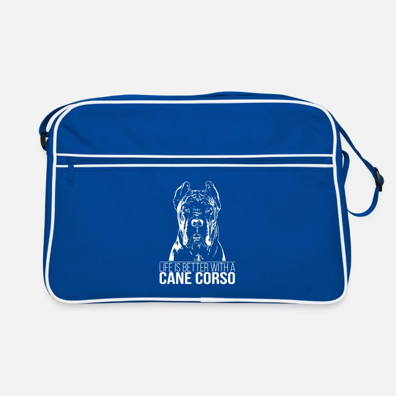 CANE CORSO life is better Hunde Spruch Wilsigns Retro Bag
