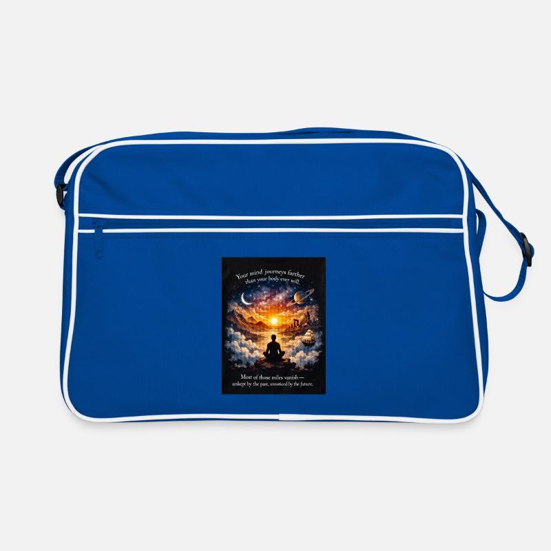 Kosmische Meditationsreise Retro Tasche