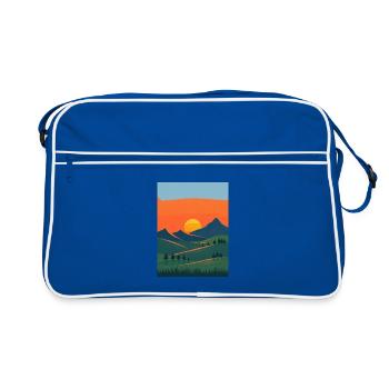 Evening mountain landscape change - Retro Bag - blue/white - Front