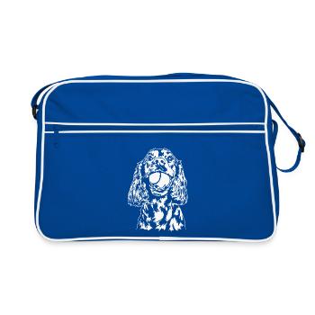 Cocker Spaniel Chien Chien Wilsigns - Sac Retro - bleu/blanc - Devant