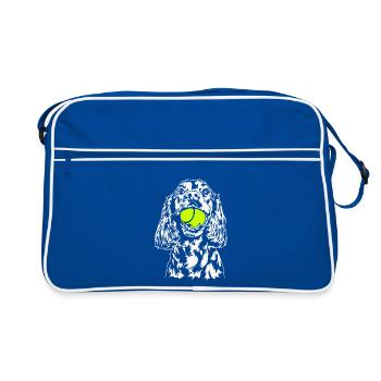Cocker Spaniel Chien Chien Wilsigns - Sac Retro - bleu/blanc - Devant