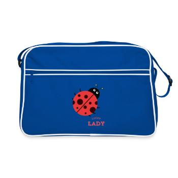 Coccinelle ludique pour les cadeaux et les vêtements - Sac Retro - bleu/blanc - Devant