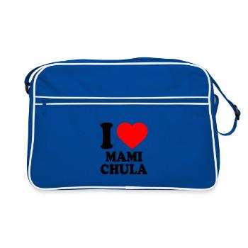 I love mami chula - Sac Retro - bleu/blanc - Devant