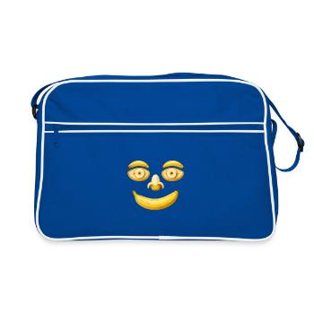Bananen Gesicht - Visage de banane - Sac Retro - bleu/blanc - Devant