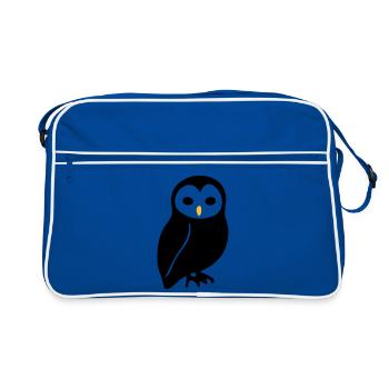 Owl - Retro Bag - blue/white - Front