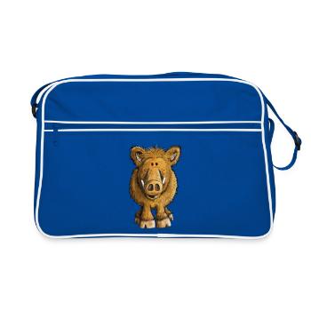 Drôle Porc - Sac Retro - bleu/blanc - Devant