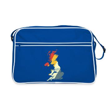 UK Map Prism Gradient - Retro Bag - blue/white - Front