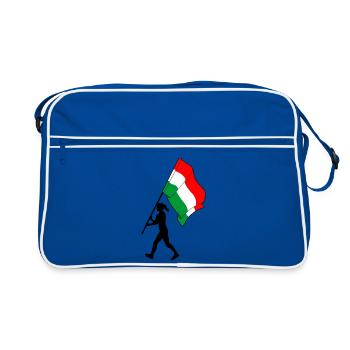 Drapeau Hongrie femme marchant - Sac Retro - bleu/blanc - Devant