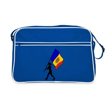 Drapeau Moldavie femme marchant - Sac Retro - bleu/blanc - Devant