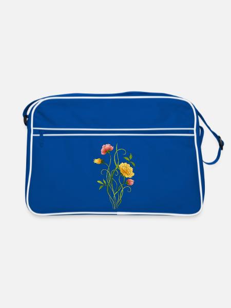 Fleur - Sac Retro - bleu/blanc - Devant