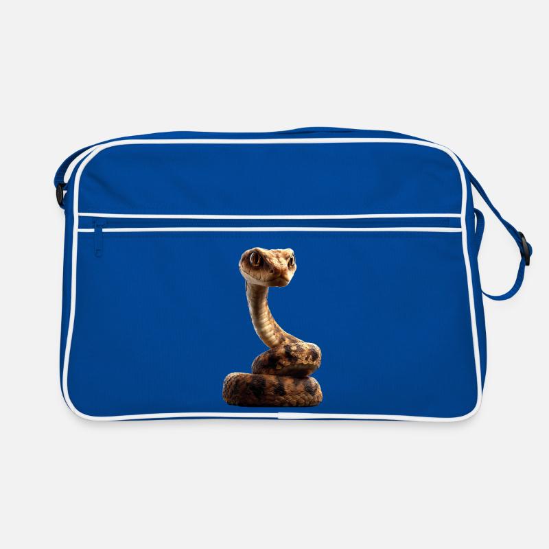 Schlange Python Kobra Klapperschlange Schlangen Retro Tasche