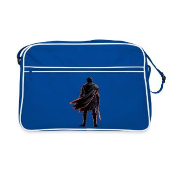 Epic Warrior Silhouette Art - Retro Bag - blue/white - Front