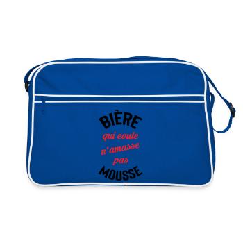 Rolling Beer bildet keinen Schaum - Retro Tasche - Blau/Weiß - Vorne