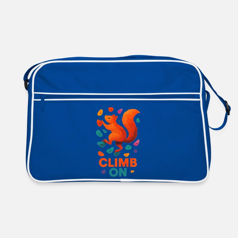 Bouldering Squirrel Climbing Motivation Gift Retro Bag