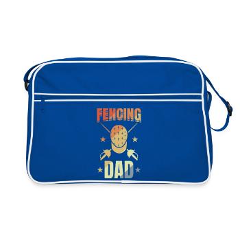 Funny fencing father - Retro Bag - blue/white - Front
