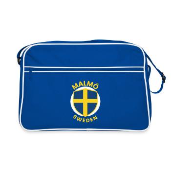 Bouclier de Malmö Suède - Sac Retro - bleu/blanc - Devant