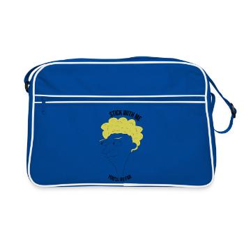 Stick with me, you'll go far - man - Retro Bag - blue/white - Front