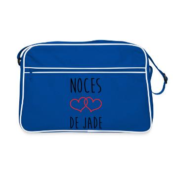 noces de jade 26 ans d'amour - Sac Retro - bleu/blanc - Devant