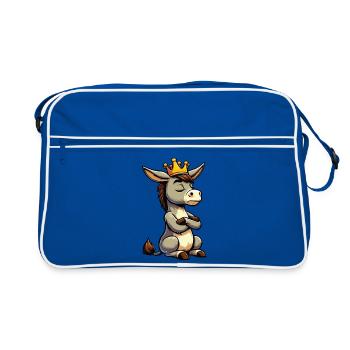 Âne Âne Porte-âne Muli Âne aux longues oreilles Muli - Sac Retro - bleu/blanc - Devant