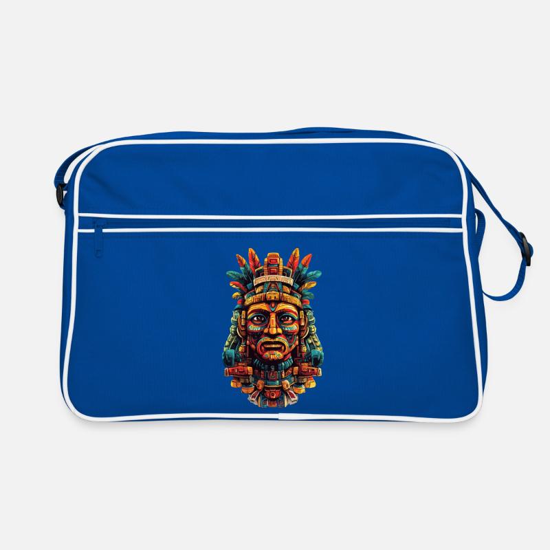 Masque de plume aztèque Sac Retro