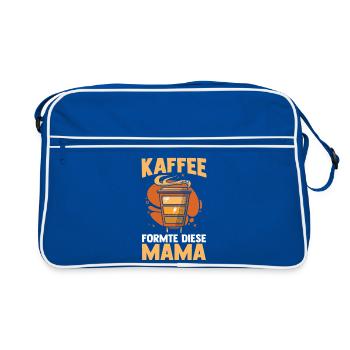 Kaffee Kaffeeliebhaber Mutter Mama - Retro Tasche - Blau/Weiß - Vorne