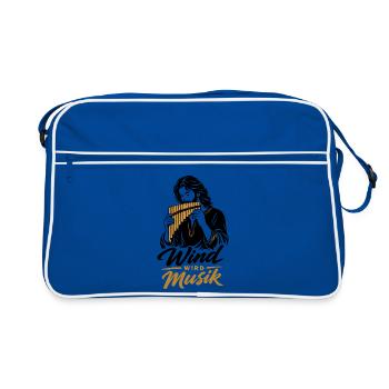 Flûte de panne - Le vent devient musique pour les panflûtistes - Sac Retro - bleu/blanc - Devant