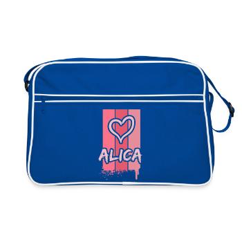 Alica comme idée de cadeau - Sac Retro - bleu/blanc - Devant