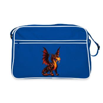 Souffle de Flamme du Dragon de Feu - Sac Retro - bleu/blanc - Devant