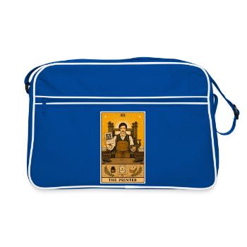 Buchdrucker | Druckkunst Typografie Tarot - Retro Bag - blue/white - Front