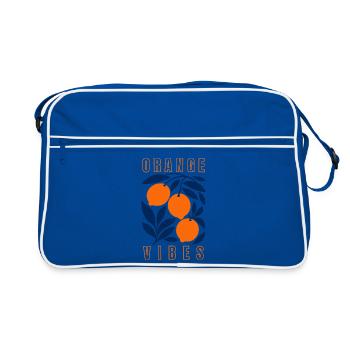 Orange Vibes - Sac Retro - bleu/blanc - Devant